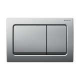 Cutout image of Geberit Alpha01 Square Matt Chrome Chrome Dual Flush Plate